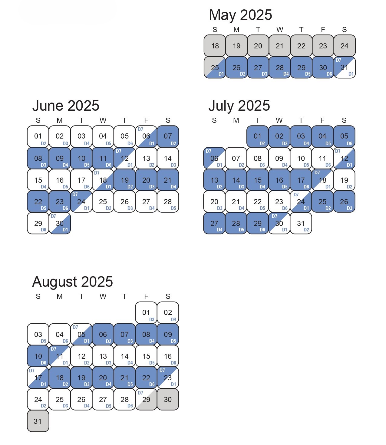 2024 season calendar